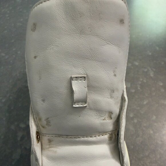 Jimmy Choo White Leather Low-Top Sneakers with Gold Star Accents – Size 37 - Picture 13 of 16